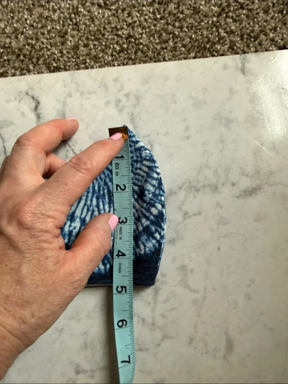 Kids Blue Tie-Dye Face Mask